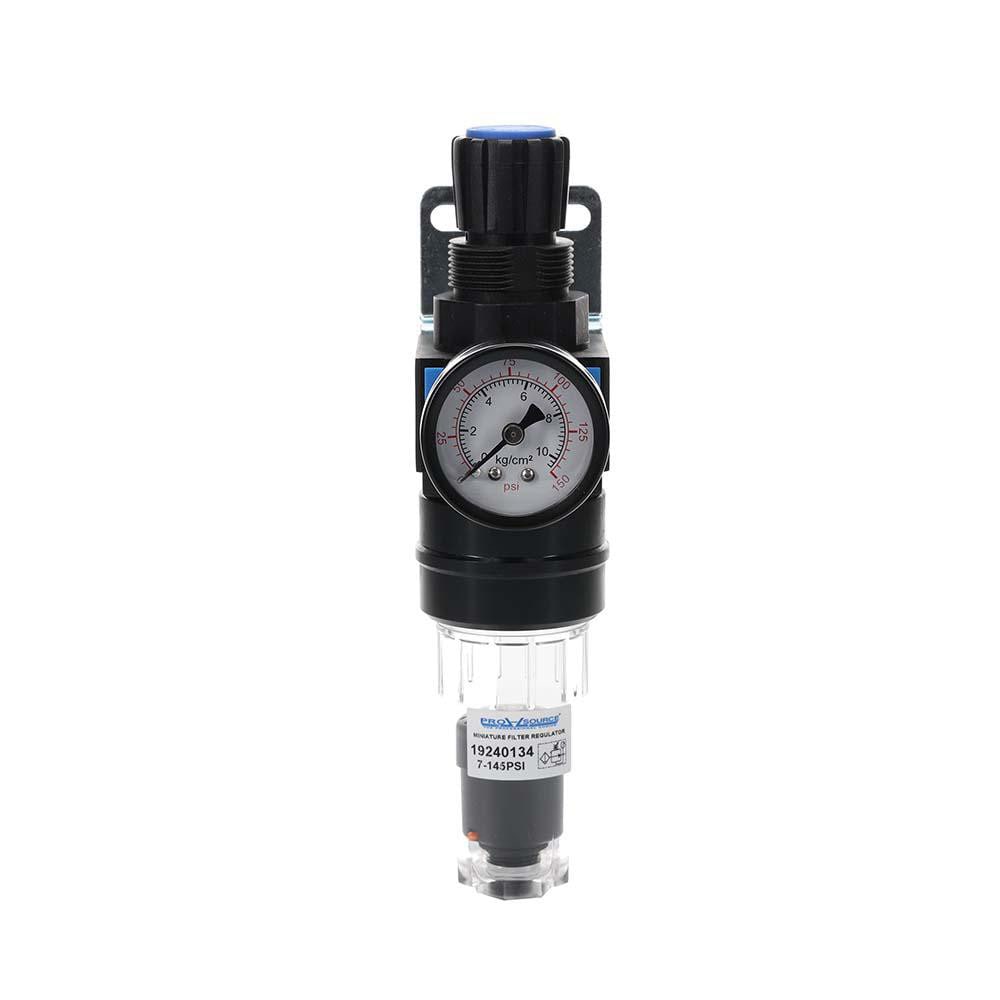 FRL Combination Unit: 1/8 NPT, Miniature with Pressure Gauge
