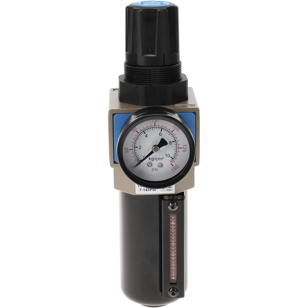 PRO-SOURCE UFR-02NAL FRL Combination Unit: 1/4 NPT, Intermediate with Pressure Gauge Image