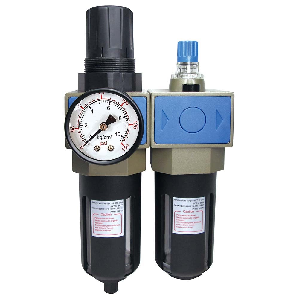 PRO-SOURCE UFR/L-02N FRL Combination Unit: 1/4 NPT, Intermediate with Pressure Gauge Image