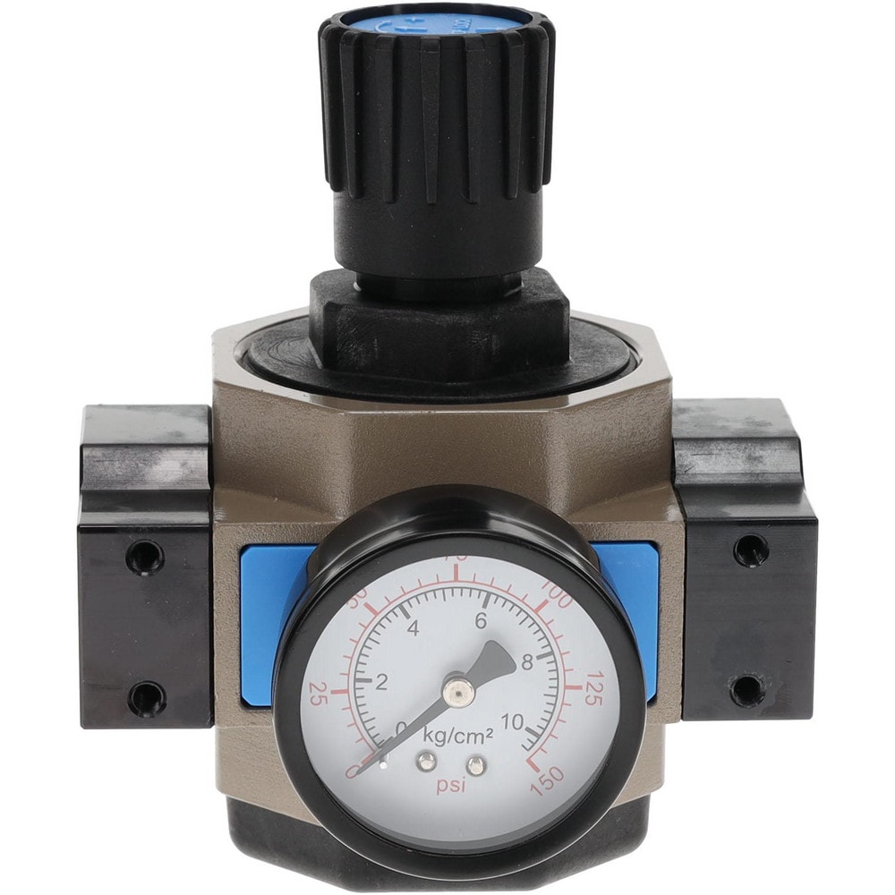 PRO-SOURCE UR-06N Compressed Air Regulator: 3/4" NPT, 213 Max psi, Heavy-Duty Image