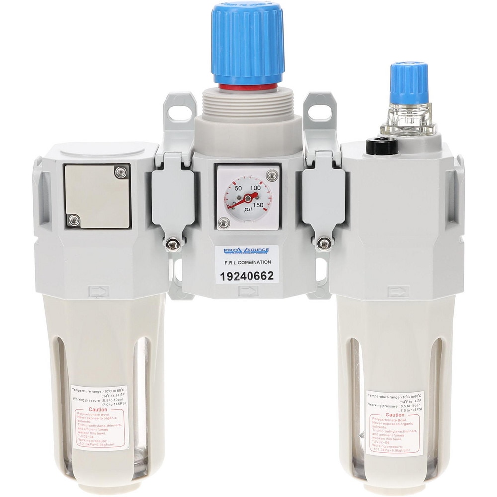 PRO-SOURCE NUFRL-04ND FRL Combination Unit: 1/2 NPT, Standard with Pressure Gauge Image