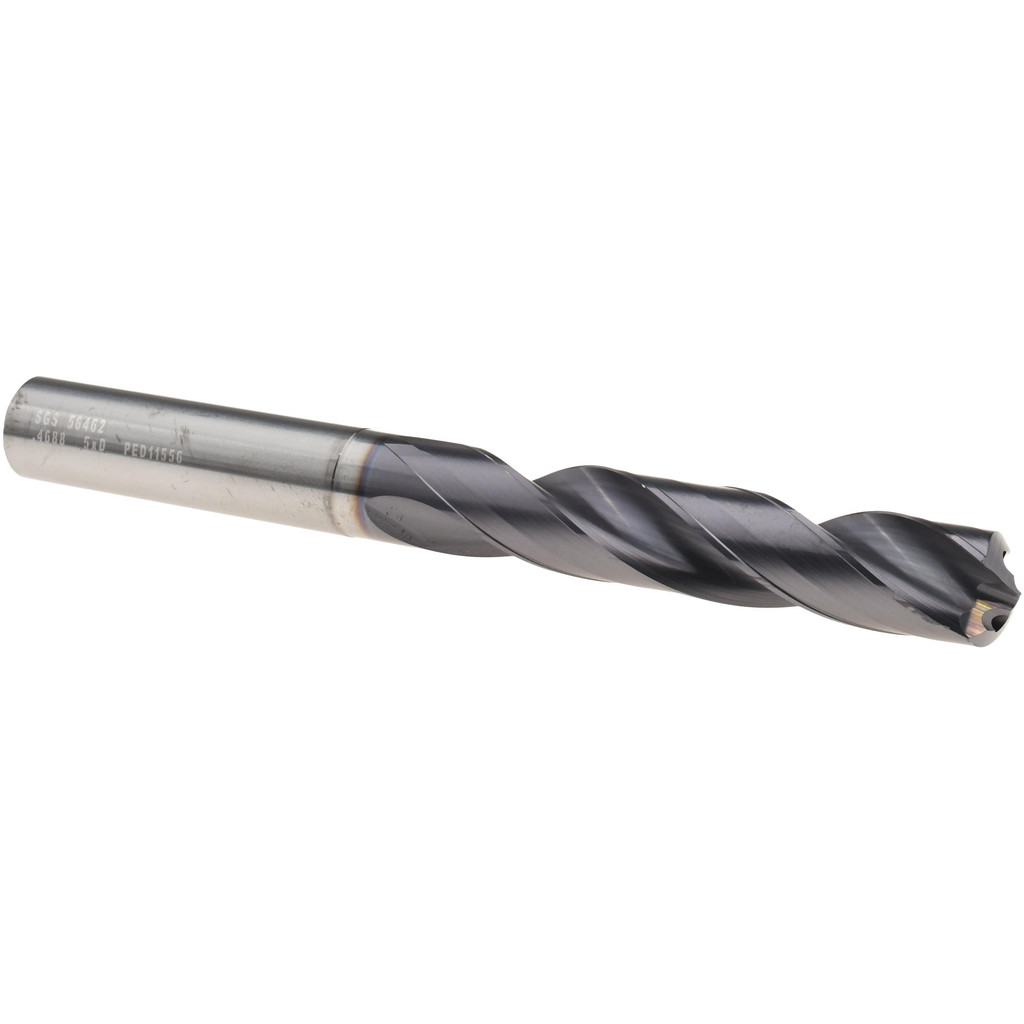 15/32" (.4688") Carbide Tipped Chucking Reamer - Full Flute, 4 Flutes, 3/8" Shank, USA Made