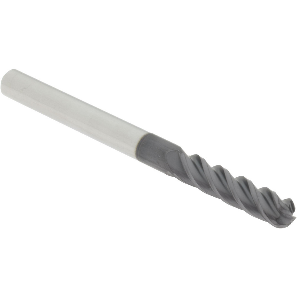 Accupro 14556467 Ball End Mill: 0.125" Dia, 0.5" LOC, 4 Flute, Solid Carbide Image