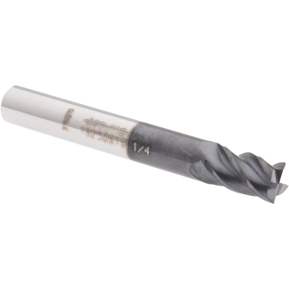 Accupro 14505811 Square End Mill: 1/4 Dia, 3/8 LOC, 1/4 Shank Dia, 2 OAL, 4 Flutes, Solid Carbide Image