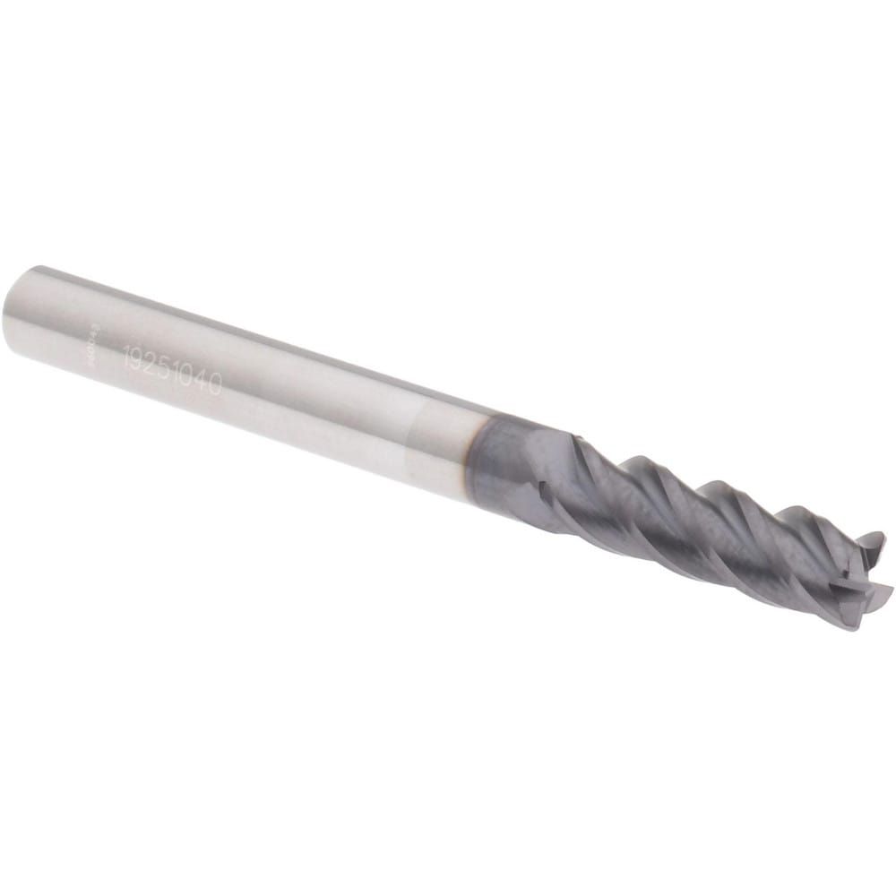 Accupro 14556366 Corner Radius End Mill: 3/16" Dia, 5/8" LOC, 0.015" Radius, 4 Flutes, Solid Carbide Image