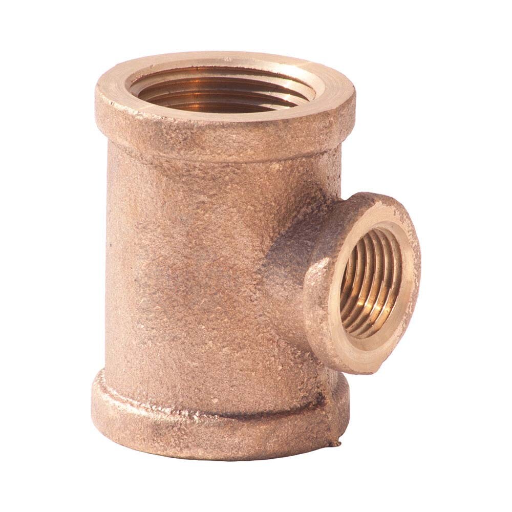 Industrial Pipe Fitting: 2 x 2 x 1/2" Female Thread, Female NPT