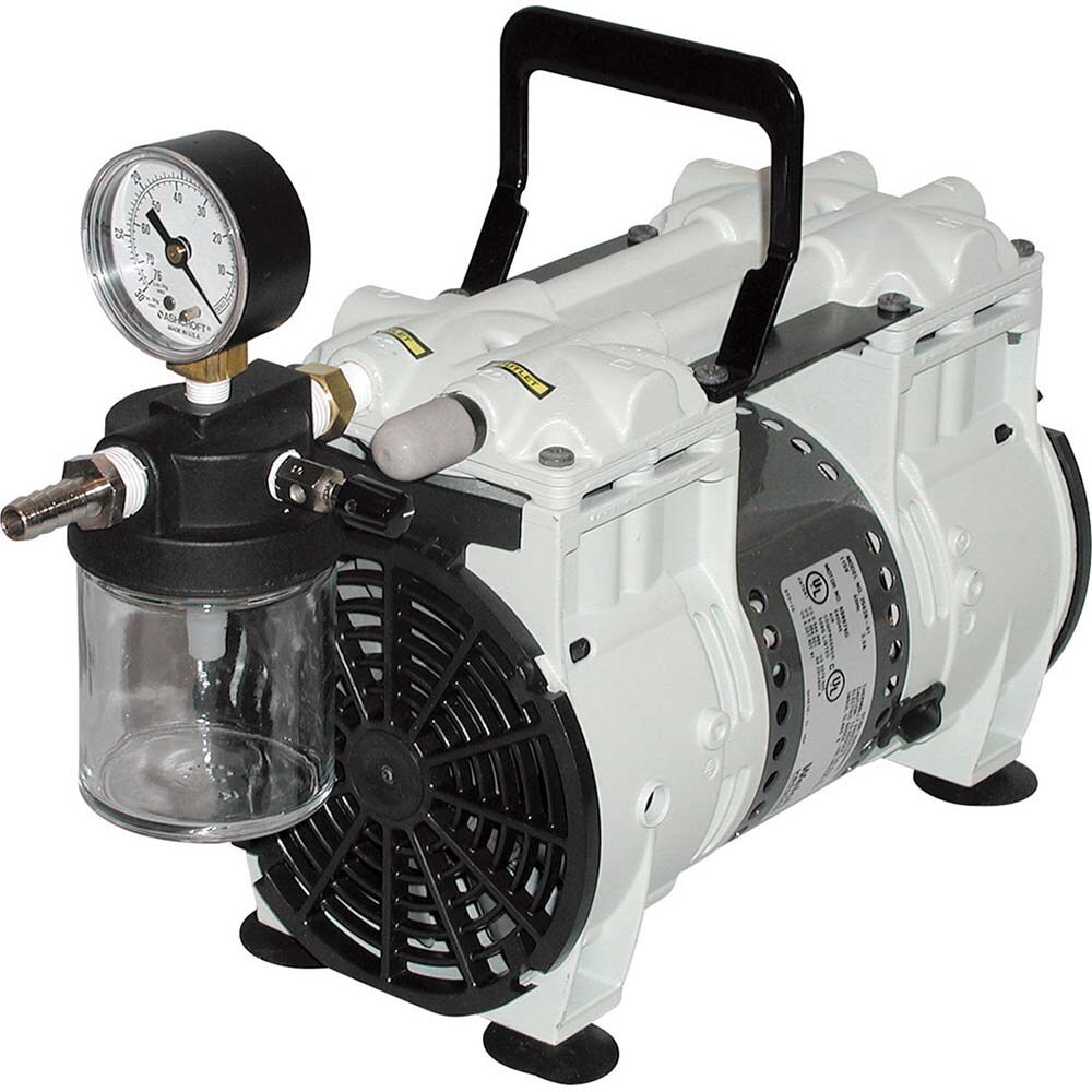 Piston-Type Vacuum Pumps; Cubic Feet per Minute: 1.20 ; Voltage: 230V ; Height (Inch): 10 ; Length (Inch): 8.1