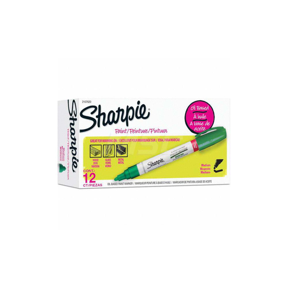 Sharpie Solid Paint Marker Green, NonXylene Base, Medium Point