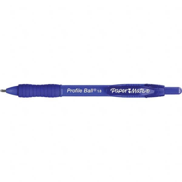 Retractable Ball Point Pen: 1 mm Tip, Blue Ink