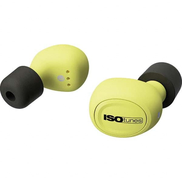 ISOtunes IT-12 Hearing Protection/Communication; Type: Earpiece w/Microphone; Earplugs w/Audio ; Standards: S3.19-1974 ; Noise Reduction Rating (dB): 22.00 ; Radio Type: Bluetooth ; Cup Color: Yellow ; Disposable or Reusable Plug: Reusable; Reusable 