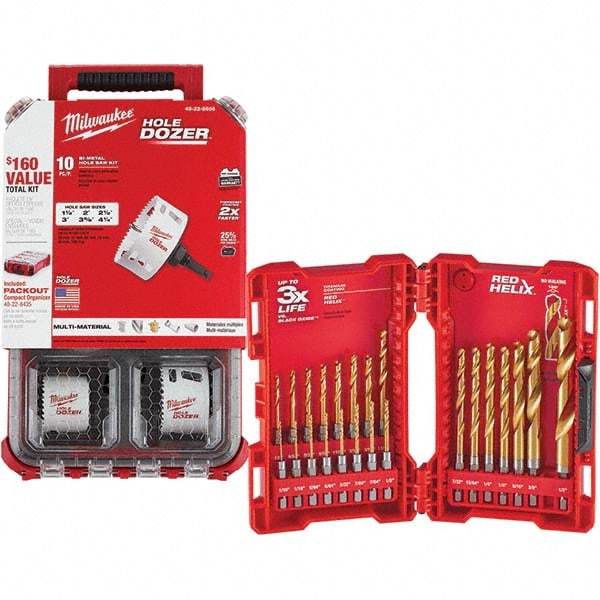 Milwaukee Tool General Purpose Hole Saw Kit 10 Pc 1 1 2 to 4 1