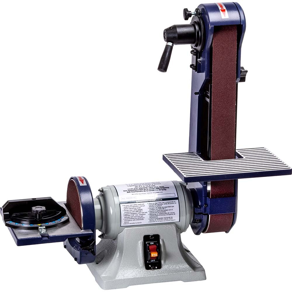 Combination Sanding Machine: 42" Long x 2" Wide Belt, 6" Dia