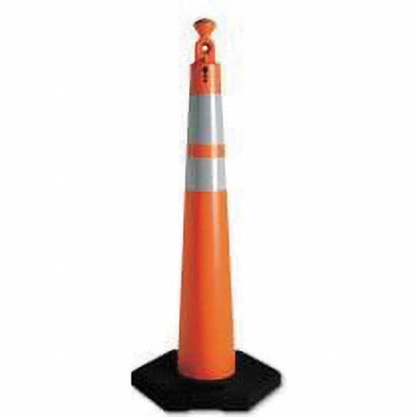 VizCon 42164-CHIP Rigid Cone: Polyethylene, 42" OAH, Fluorescent Orange 