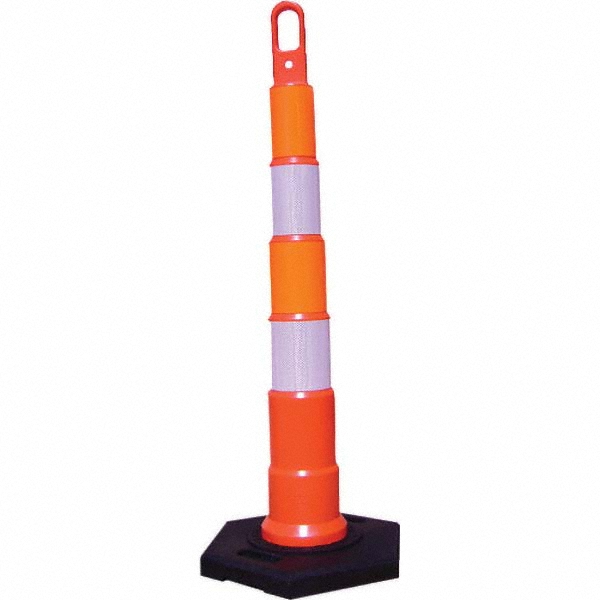 VizCon Traffic Cones; Cone Type Rigid Cone ; Cone Material Polyethylene ; Reflective Collars