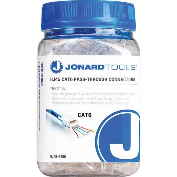 Jonard Tools RJ45-6100 Cable Tools & Kit: 100 Pc, Use with RJ45 Cat6 Pass-Through Connector 