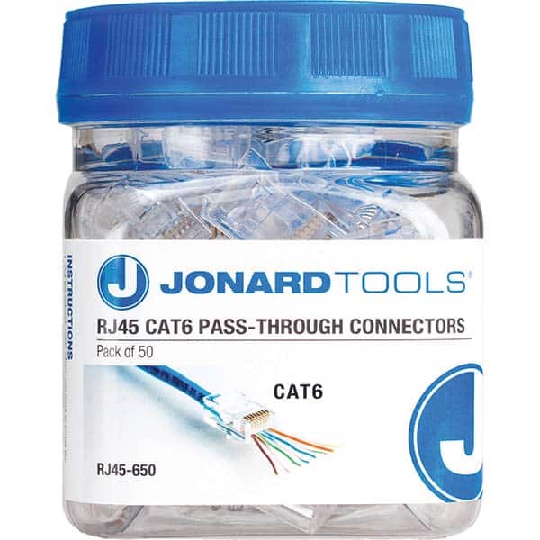 Jonard Tools RJ45-650 Cable Tools & Kit: 50 Pc, Use with RJ45 Cat6 Pass-Through Connector 