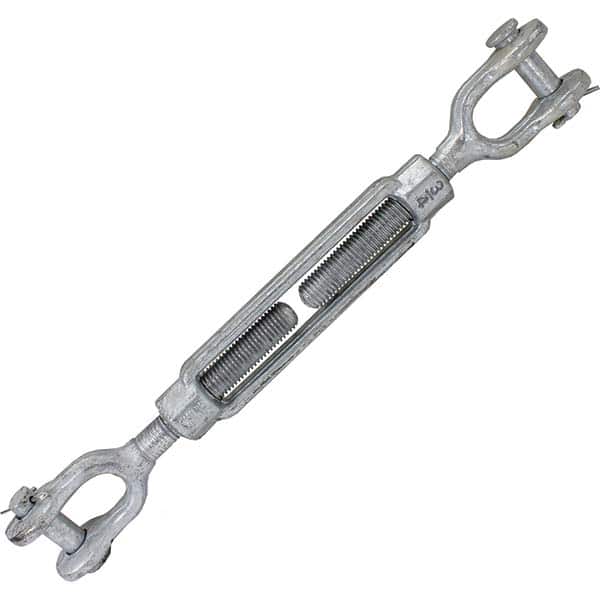 US Cargo Control JJTBGV34X6 Turnbuckles; Turnbuckle Type: Jaw & Jaw ; Working Load Limit: 5200 lb ; Closed Length: 16.609375in ; Open Length: 24.109375in ; Material: Steel 