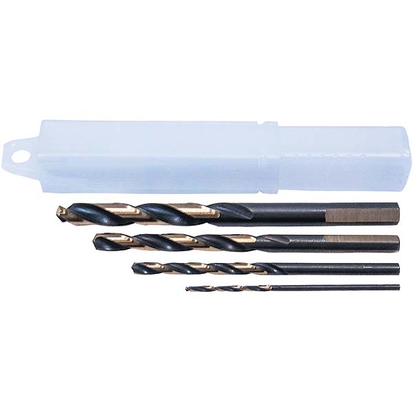 CleLine Drill Bit Set Maintenance Length Drill Bits, 4 Pc, 0.0625