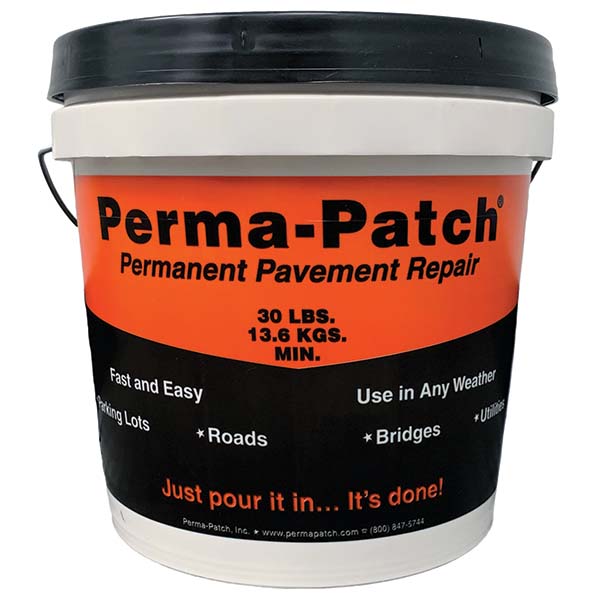 Drywall & Hard Surface Compounds; Product Type: Blacktop Repair; Pothole Patch ; Color: Black ; Container Size: 30 lb ; Container Type: Pail ; Composition: Asphalt Concrete ; VOC Content (g/L): 0 g/L