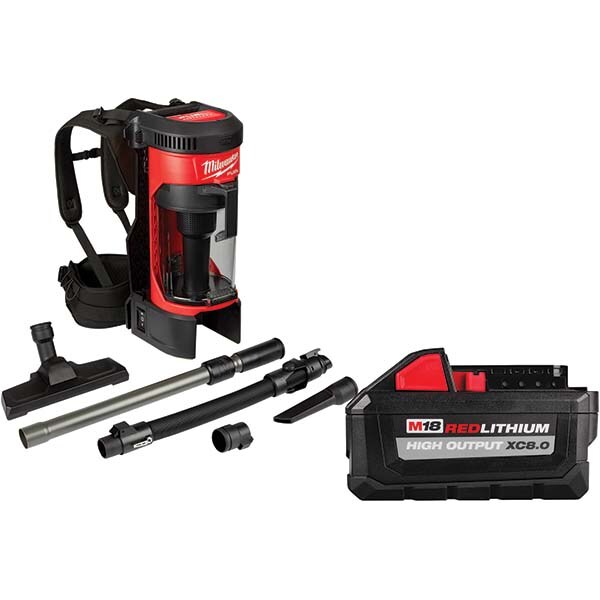 Portable & Backpack Vacuum Cleaners; Includes: Battery; Crevice Tool; Dust Extractor Adapter; Extension Wand; Floor Tool; HEPA filter; Hose