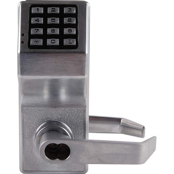 Alarm Lock Lever Locksets; Type: Entrance; Door Thickness: 1-3/4; Back Set:  2-3/4; For Use With: Commercial Doors; Finish/Coating: Satin Chrome;  Material: Steel; Material: Steel; Door Thickness: 1-3/4; Lockset Grade: Grade  1;