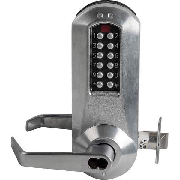 Lever Locksets; Lockset Type: Entrance ; Back Set: 2-3/4 (Inch); Material: Steel ; Door Thickness: 1-3/4 ; Finish: Satin Chrome ; Lockset Grade: Grade 1