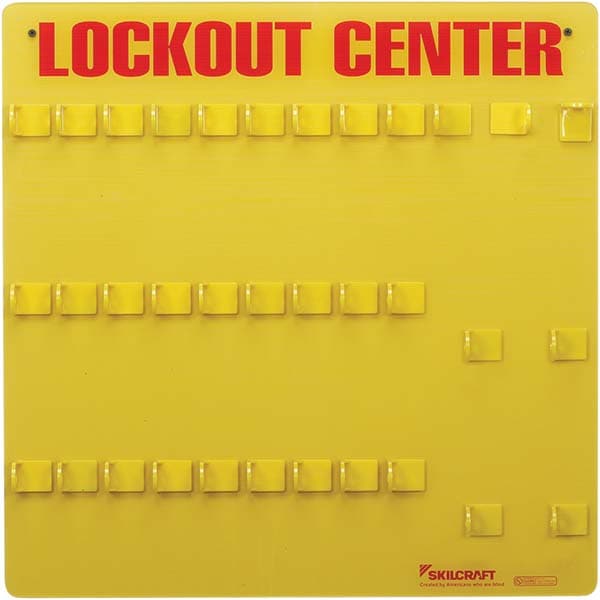 Ability One Empty Lockout Tagout Station: Keyed Different, 1 PC - 28 Locks Max, 23 x 23 x 3 | Part #534000NIB0426