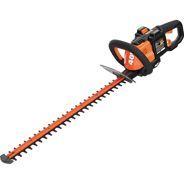 Hedge Trimmer: Battery Power, 24" Cutting Width, 40V