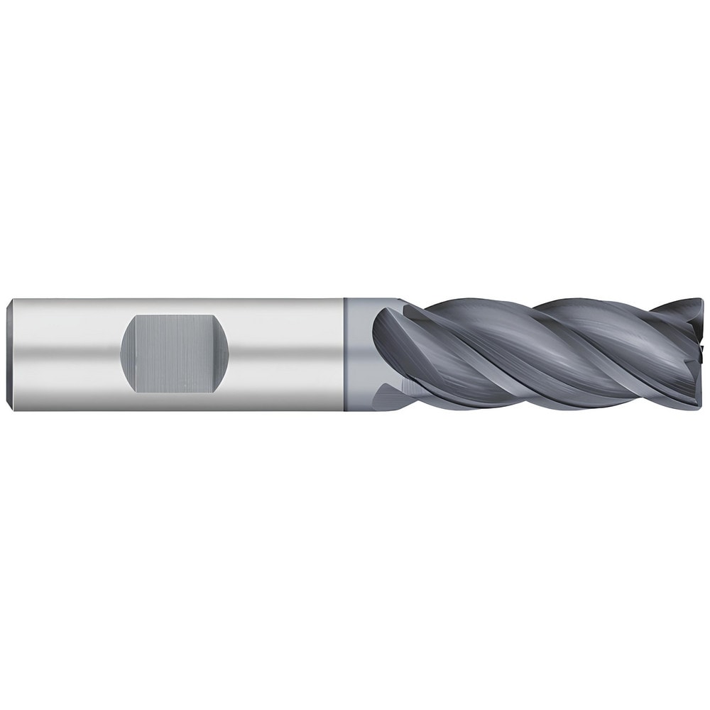 Corner Radius End Mill: 3/4" Dia, 1-5/8" LOC, 1/4" Radius, 4 Flutes, Solid Carbide