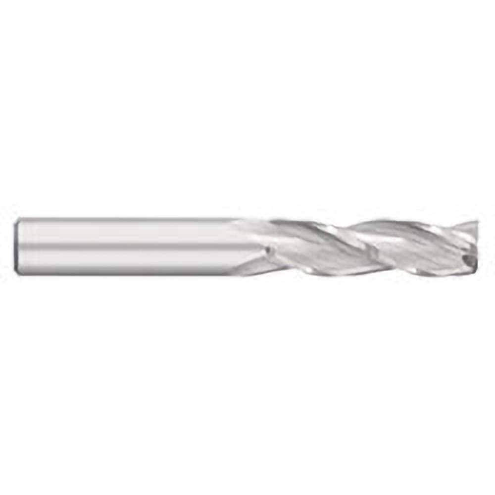 Titan USA TC15317 Square End Mill: 1/4 Dia, 1 LOC, 1/4 Shank Dia, 4 OAL, 3 Flutes, Solid Carbide 