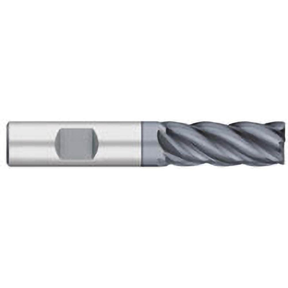 Titan USA TC26649 Corner Radius End Mill: 1/2" Dia, 1-1/4" LOC, 0.09" Radius, 5 Flutes, Solid Carbide 