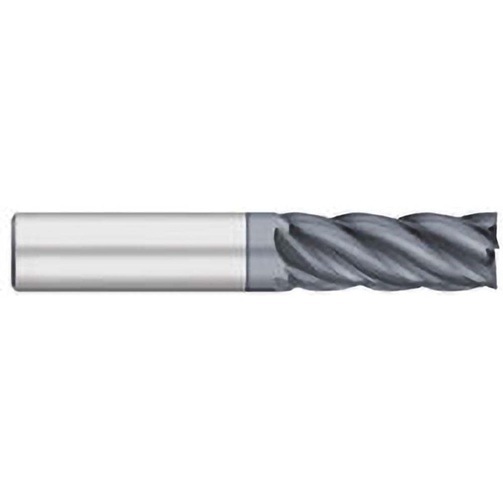 Titan USA TC25844 Square End Mill: 1/2 Dia, 1-1/4 LOC, 1/2 Shank Dia, 3 OAL, 5 Flutes, Solid Carbide 