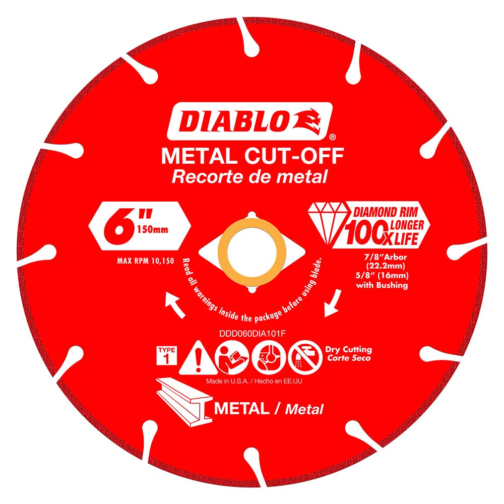 DIABLO Wet & Dry Cut Saw Blade 6" Dia, 5/8 & 7/8" Arbor Hole MSC