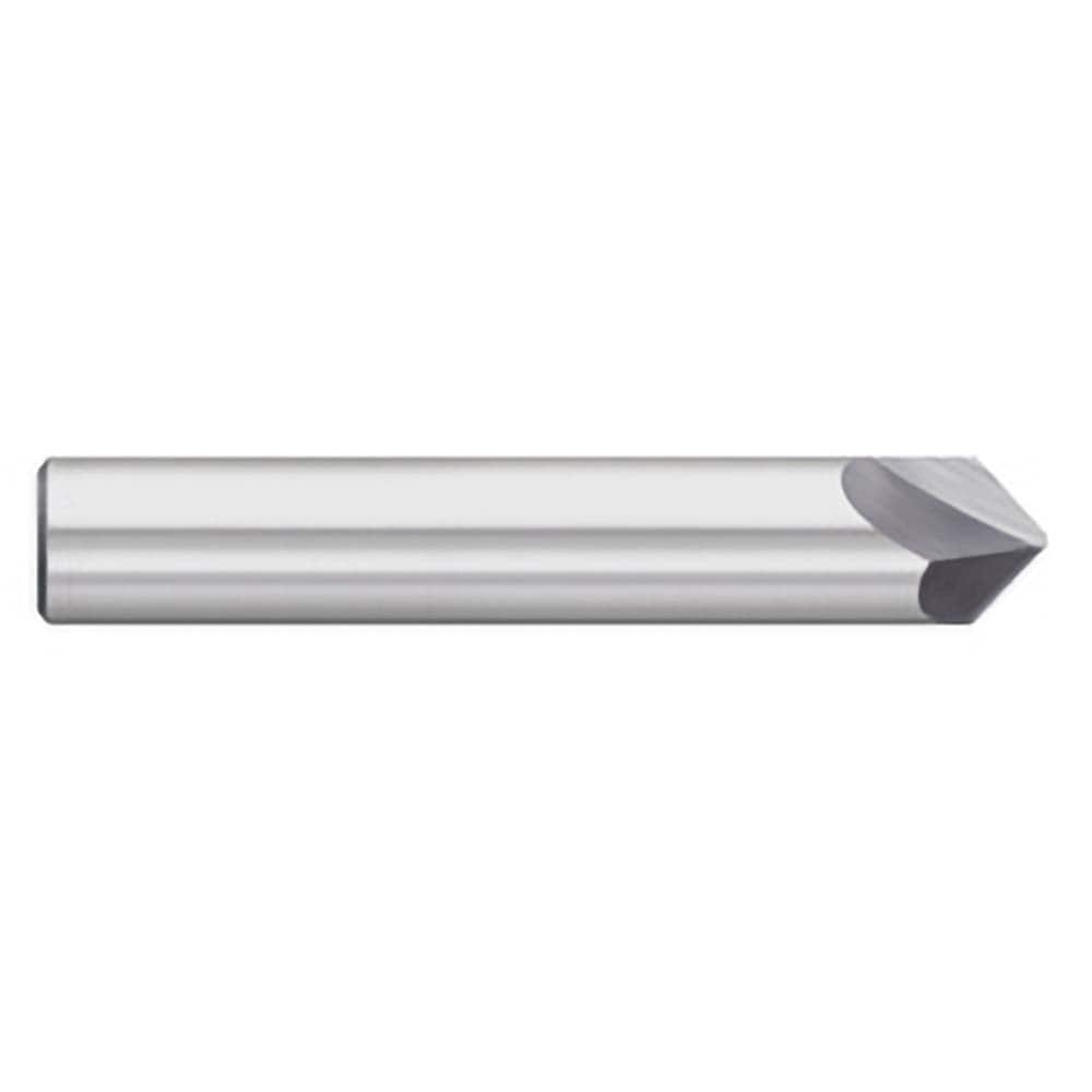 Chamfer Mill: 1/2" Dia, 2 Flutes, Solid Carbide