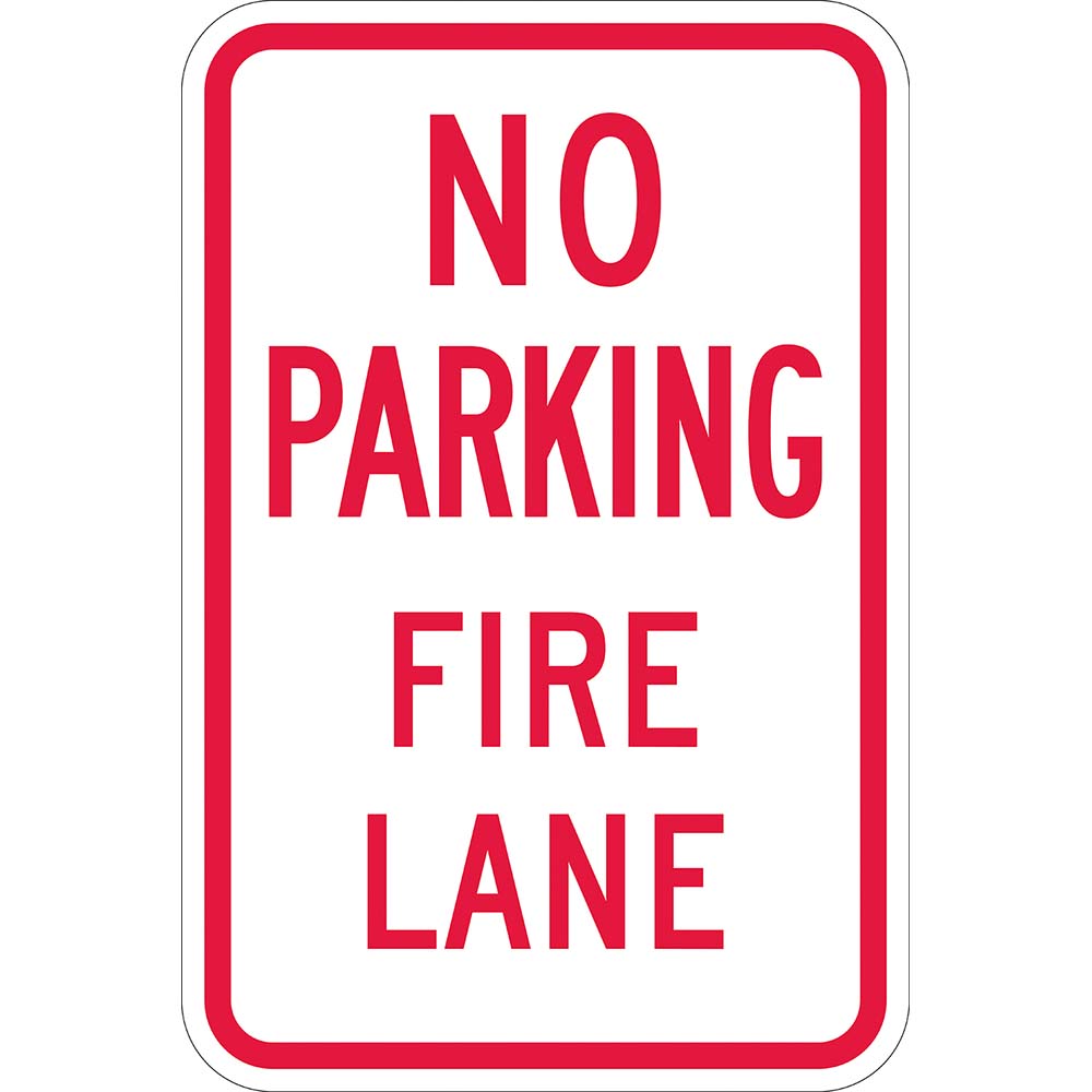 Lyle Signs Fire Lane Sign Rectangle, " No Parking Fire Lane" MSC Industrial Supply Co.