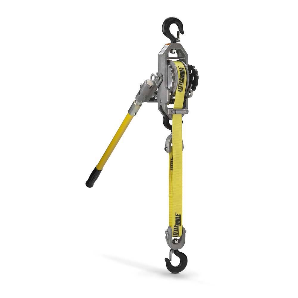 Manual Hoists-Chain, Rope & Strap; Lifting Material: Strap ; Capacity (Lb.): 1500 ; Lift Height (Feet): 14 ; Chain Overhauled To Lift Load On Foot: 29 (Inch)