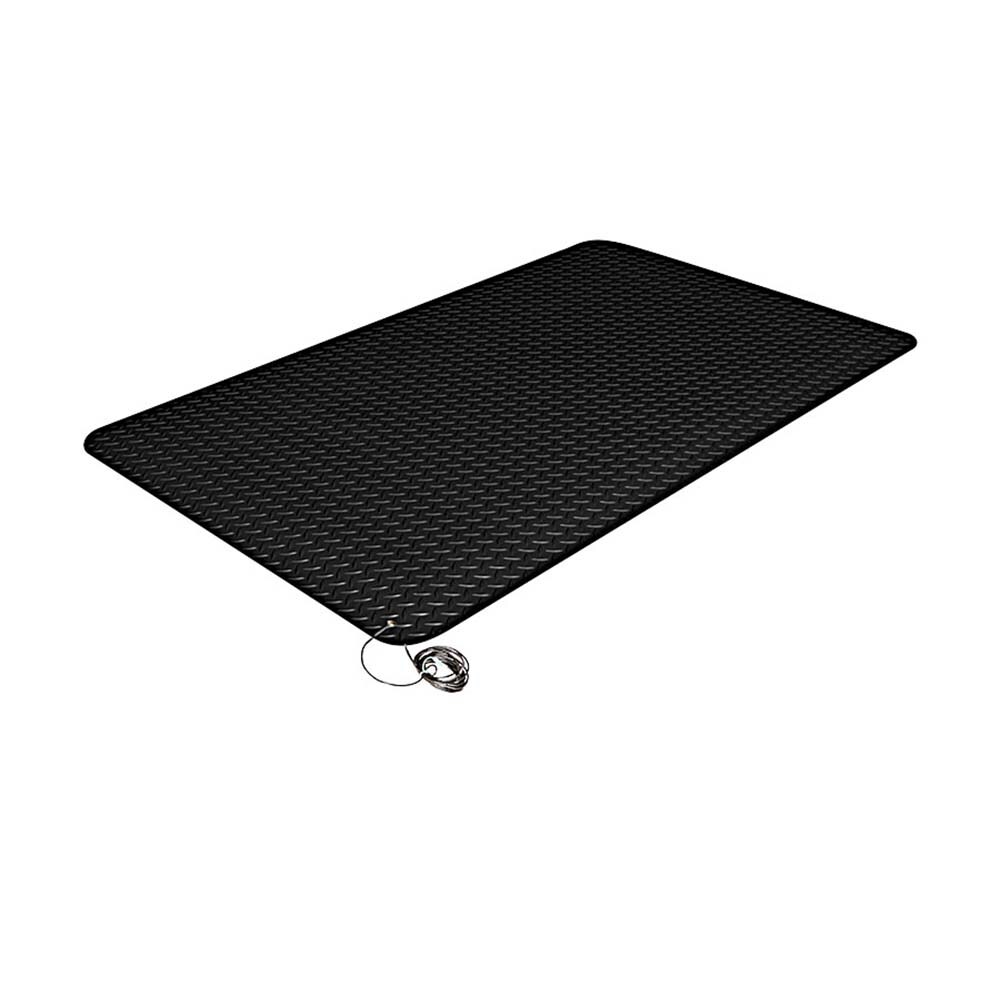 Anti-Fatigue Mat: 5' Length, 3' Wide, 9/16" Thick, Vinyl & Polyvinylchloride