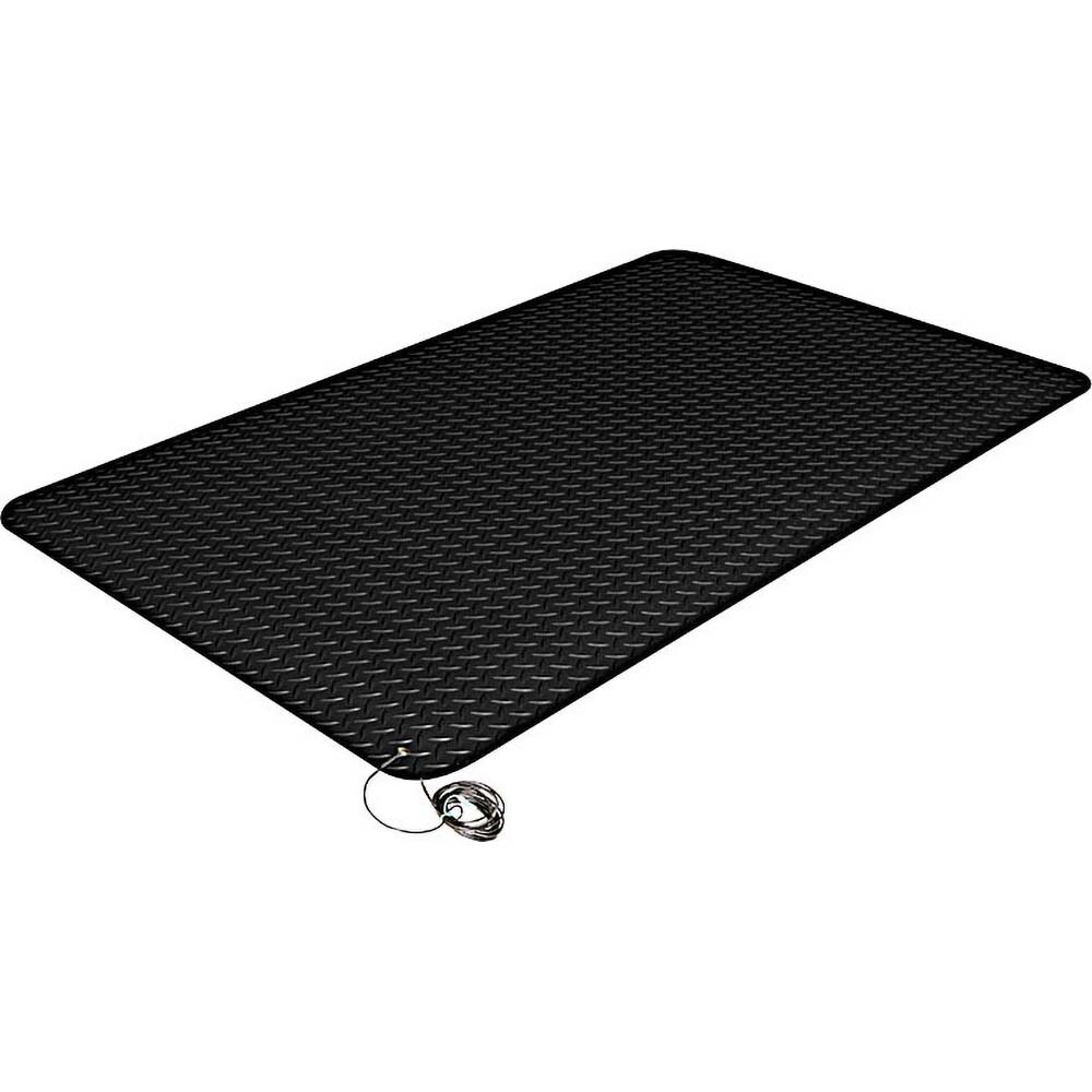 Anti-Fatigue Mat: 75' Length, 3' Wide, 9/16" Thick, Vinyl & Polyvinylchloride