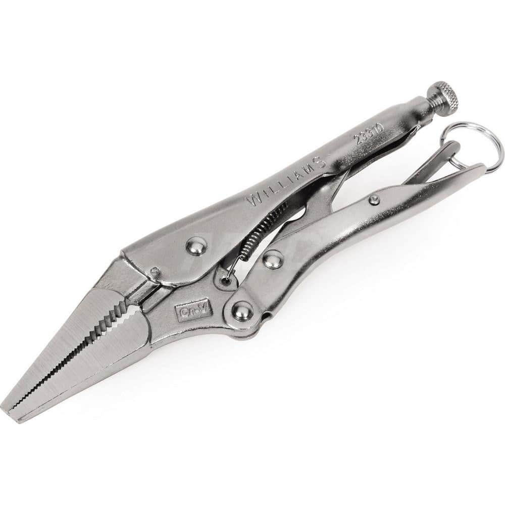 Williams 23310A-TH Locking Plier: 9 OAL, Long, Serrated & Straight Jaw 