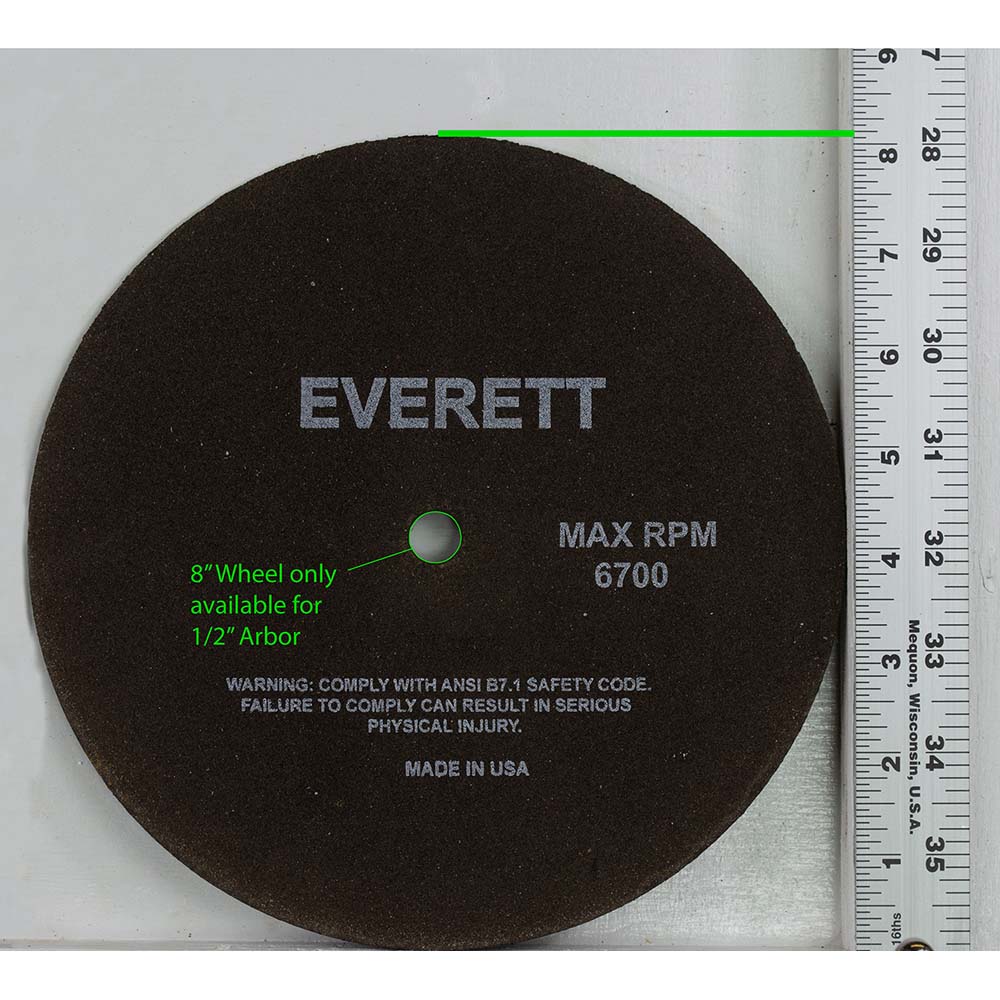 Everett CutOff Wheel 8" Dia, Aluminum Oxide MSC Industrial Supply Co.