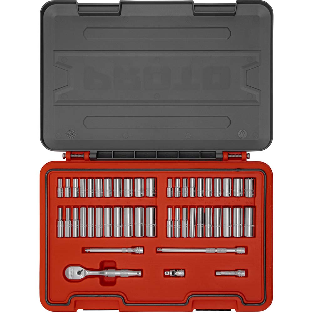 Think Pro Socket Set Proto - Socket Set: 47 Pc, 1/4