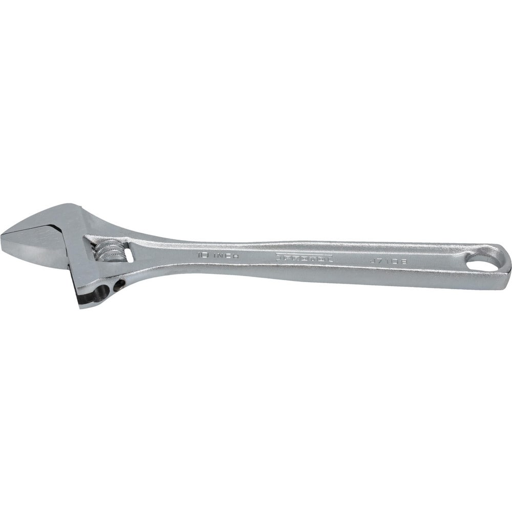 Adjustable Wrench: 10" OAL, 1-5/16" Jaw Capacity