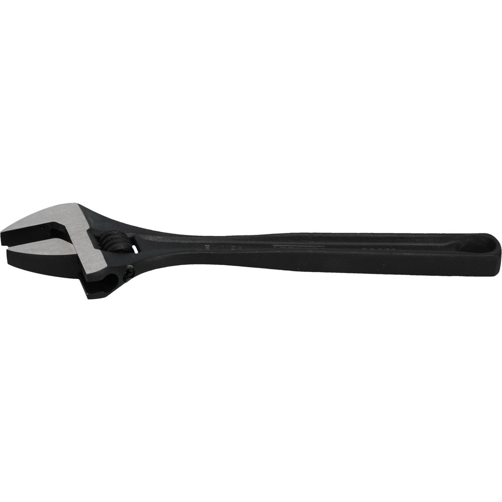 Adjustable Wrench: 8" OAL, 1-1/8" Jaw Capacity