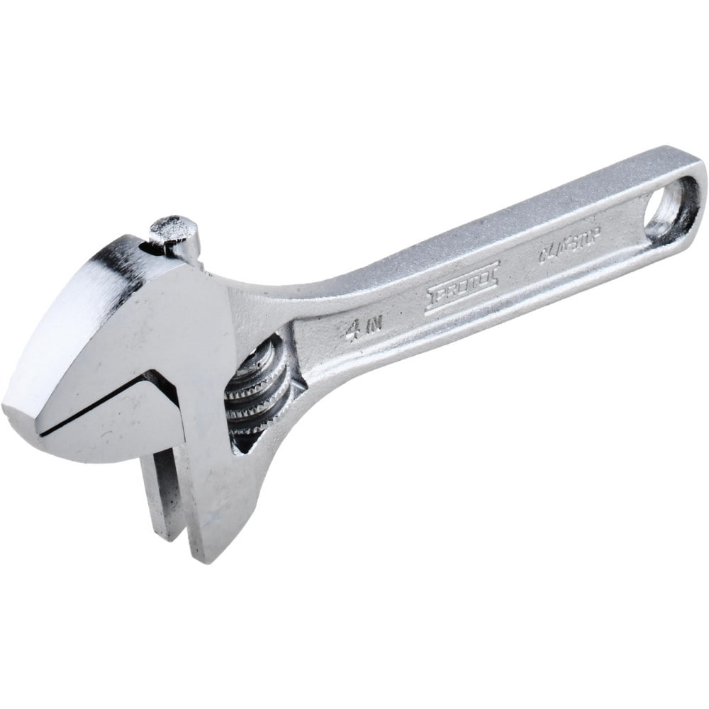 Adjustable Wrench: 4" OAL, 1/2" Jaw Capacity