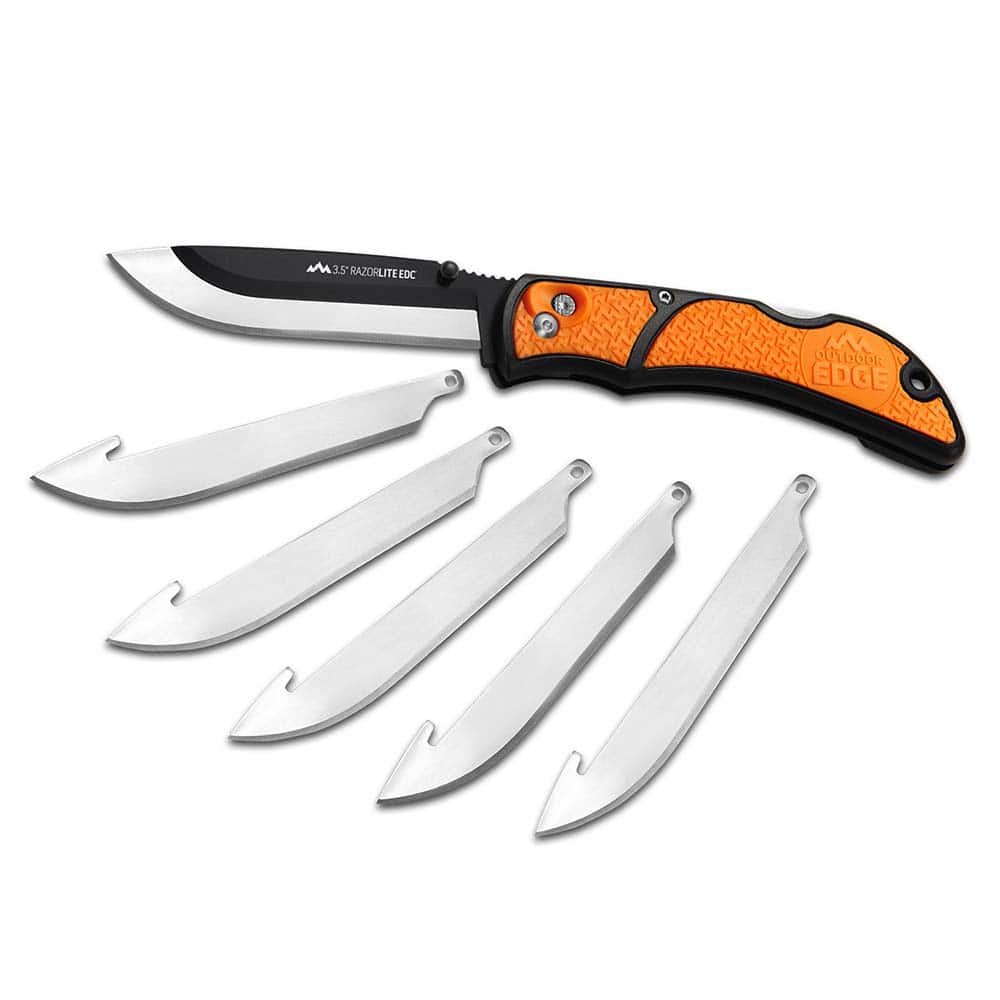 Outdoor Edge RLB-30C Pocket & Folding Knives; Edge Type: Plain ; Handle Material: Glass-Reinforced Nylon with Thermoplastic Elastomer ; Blade Length (Inch): 3-1/2 ; Closed Length (Inch): 4-1/2 ; Tip Type: Drop Point ; Number Of Blades: 1 