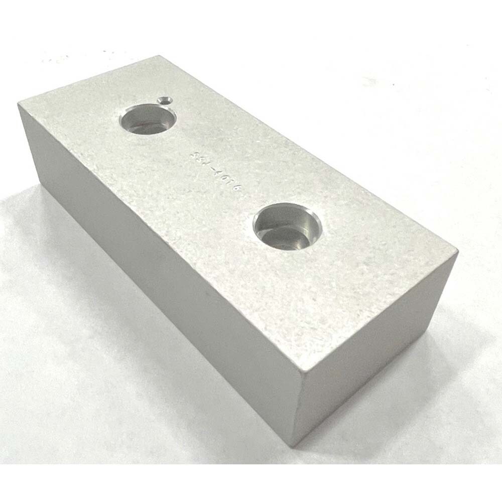 Vise Jaw: 8" Wide, 2" High, 3.5" Thick, Flat