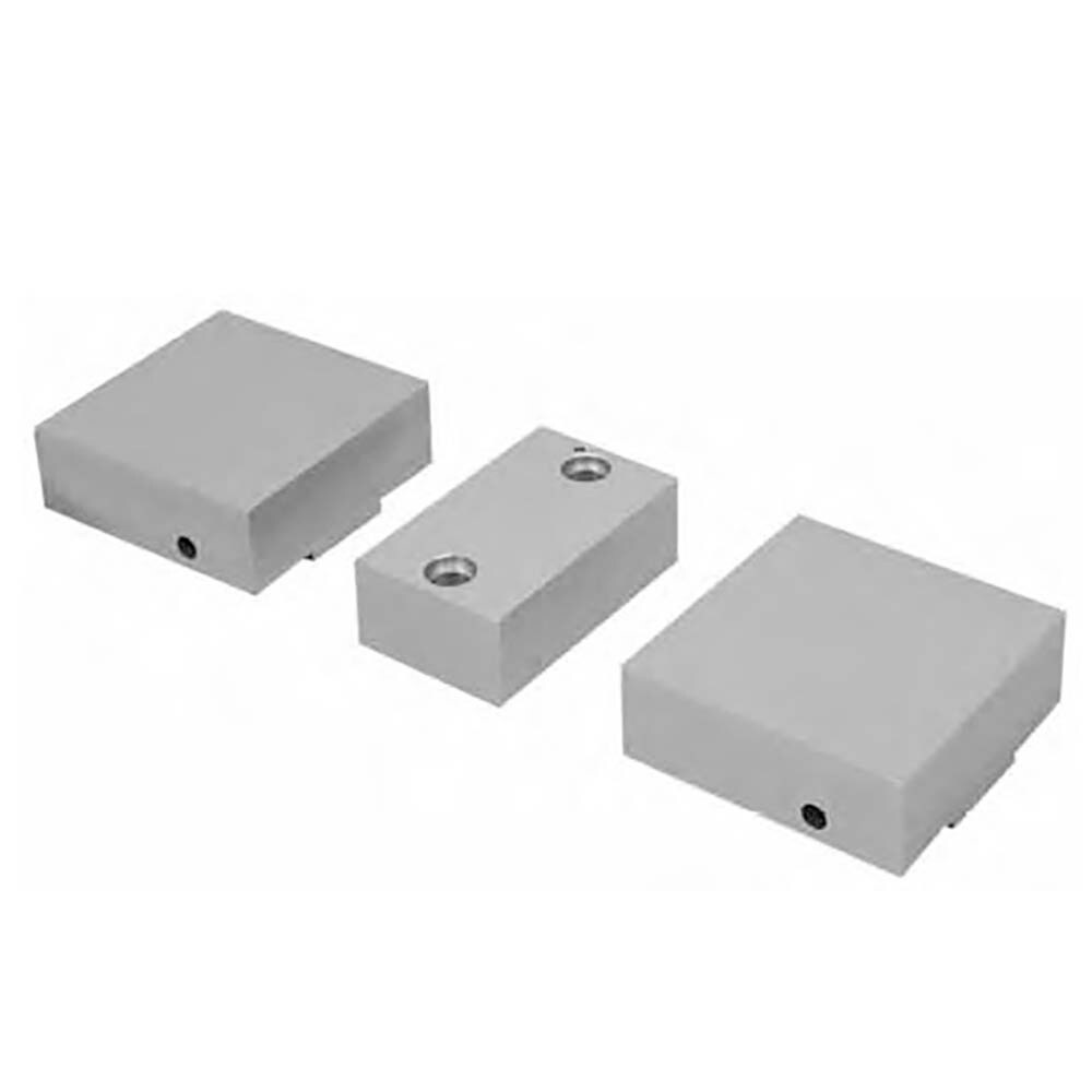 Vise Jaw: 6" Wide, 2" High, 5.812" Thick, Flat