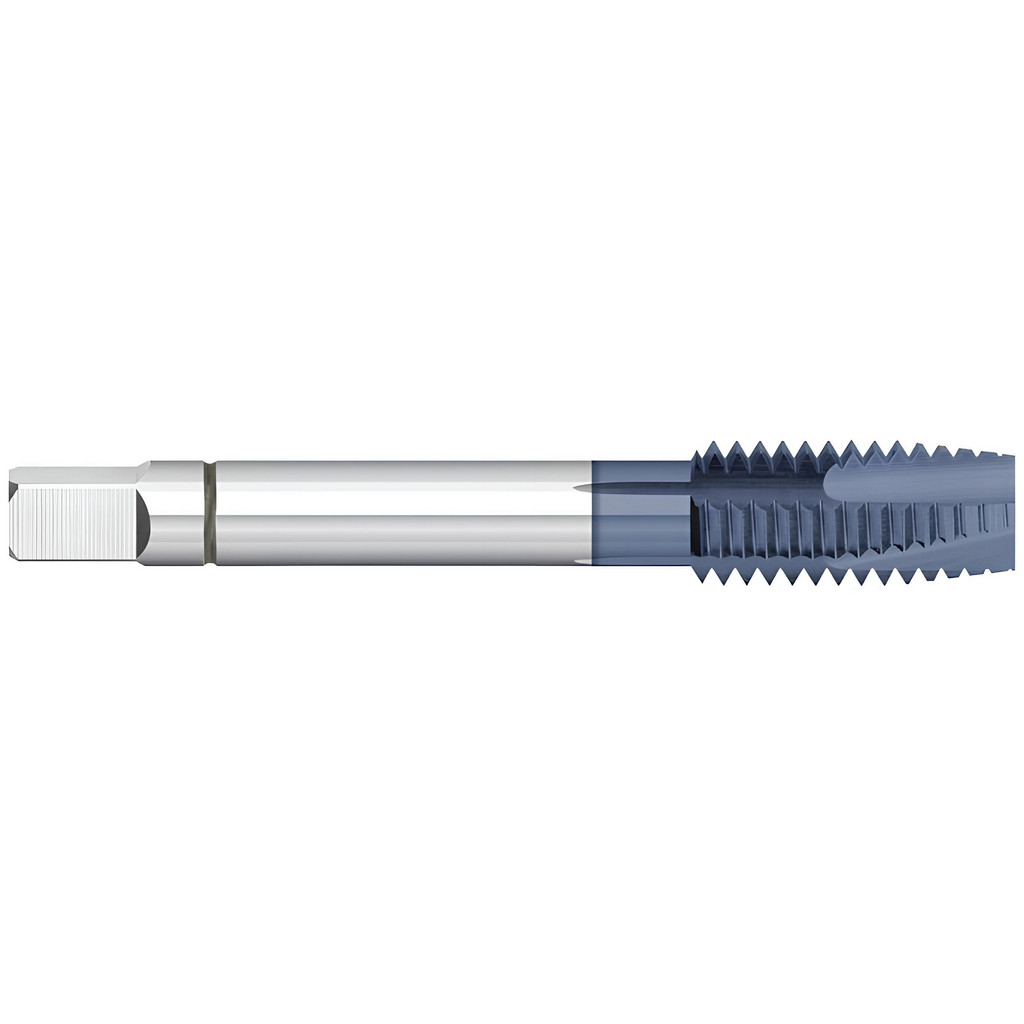 Titan USA Spiral Point Tap: 1/4-20 UNC, 3 Flutes, Plug Chamfer, 2B/3B Class of Fit, Powdered Metal HSS, AlTiN Coated - 1" Thread Length, 2-1/2" OAL