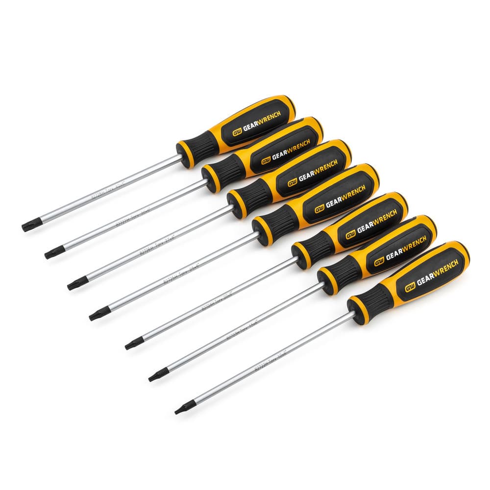 Screwdriver Sets; Screwdriver Types Included: Torx ; Container Type: Tray ; Torx Size: T10; T15; T20; T25; T27; T30; T40 ; Tether Style: Not Tether Capable ; Finish: Black Oxide ; Number Of Pieces: 7