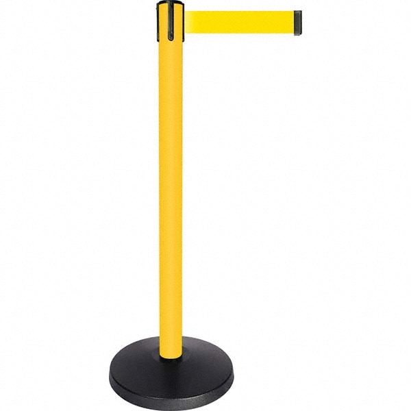 Tensator QPLUS-35-Y5 Free Standing Tensabarrier Post: 40" High, 2-1/2" Dia, Metal Post Image